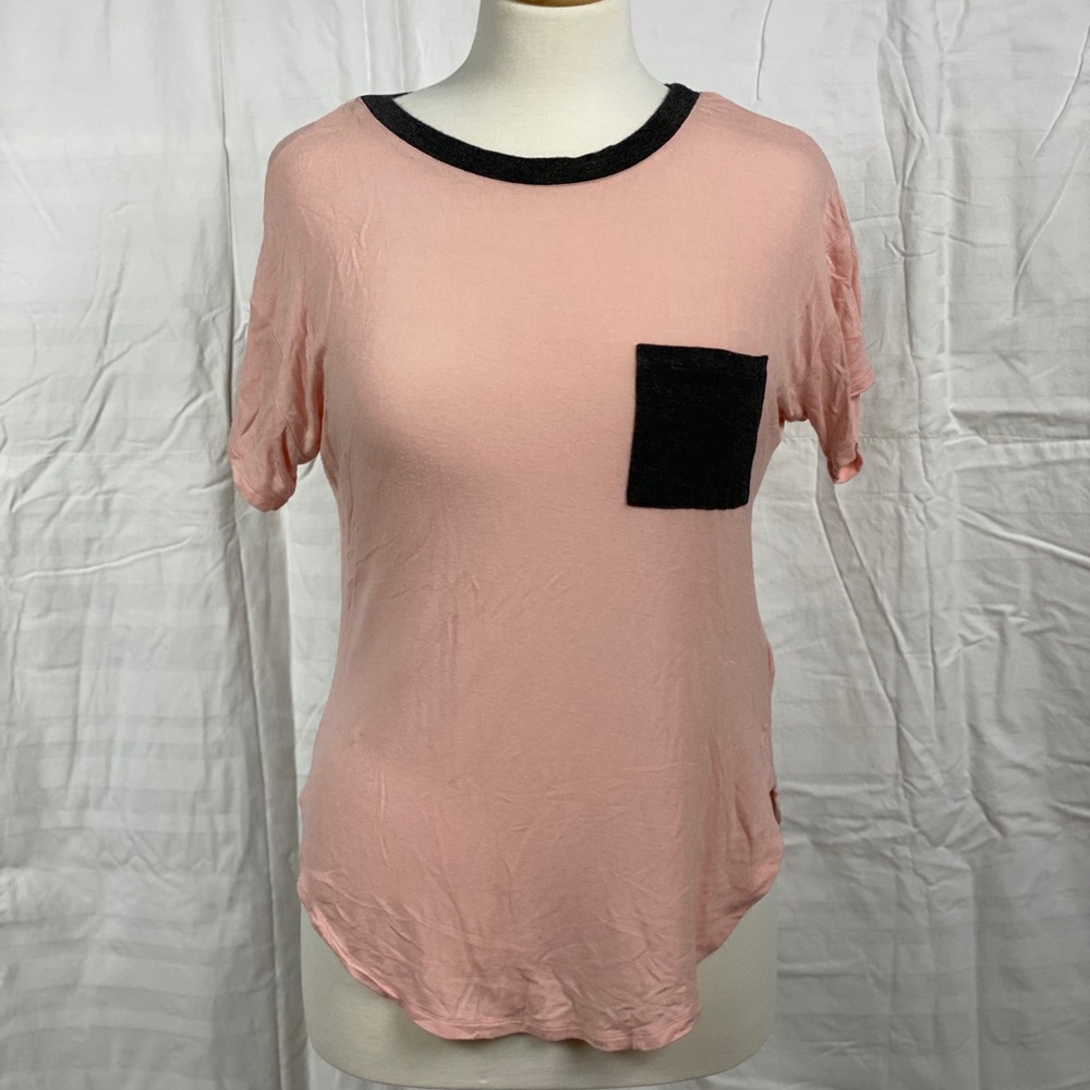 Pink and Grey Short Sleeve Tee